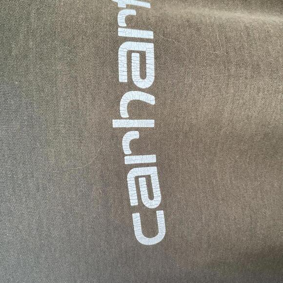 Vintage Carhartt Spell-Out Hoodie - Olive Green Rare 2XL - Picture 2 of 9